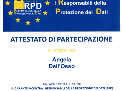 certificati di partecipazione